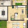 Plan d’une maison éco-énergétique.